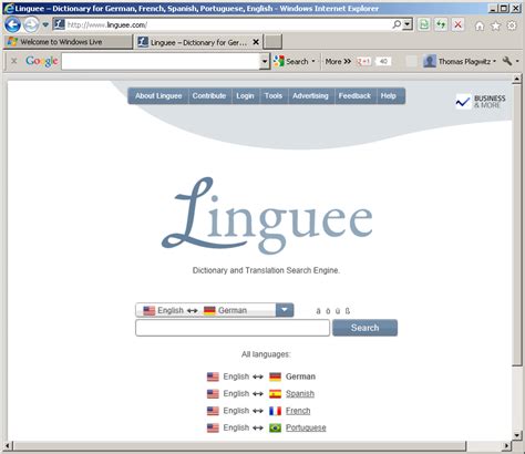 in linguee spanish.